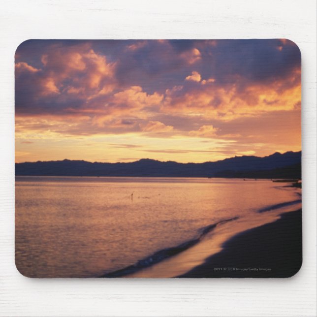 Sunset at the beach mouse mat (Front)