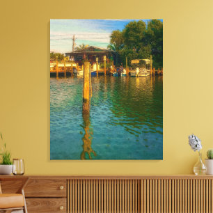 Sunset at the old Watering Hole Canvas Print