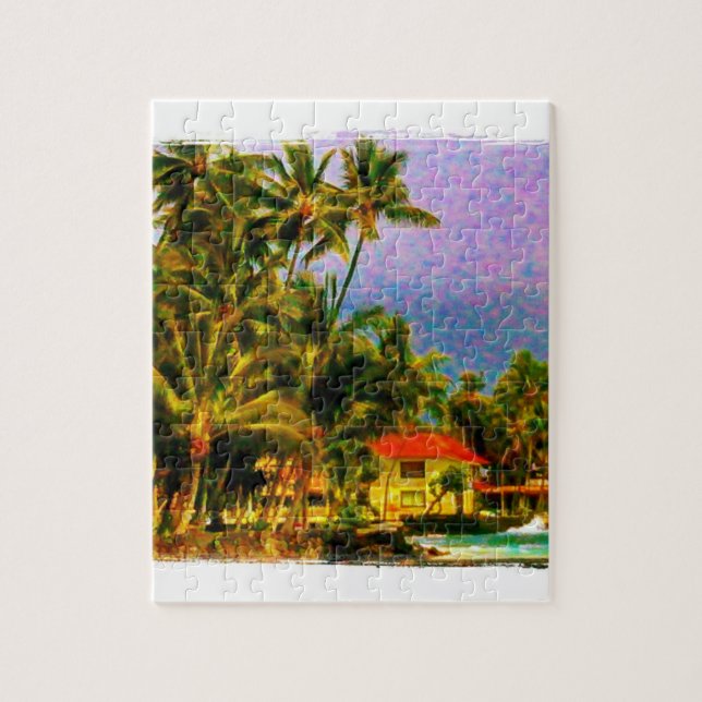 Sunset at the Palace - Big Island of Hawaii Jigsaw Puzzle (Vertical)