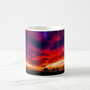 Sunset at the Pier, Huntington Beach, CA Coffee Mug