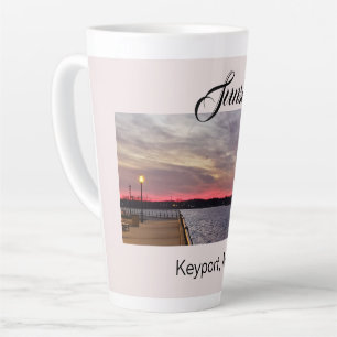 Sunset at the Pier Keyport NJ Latte Mug
