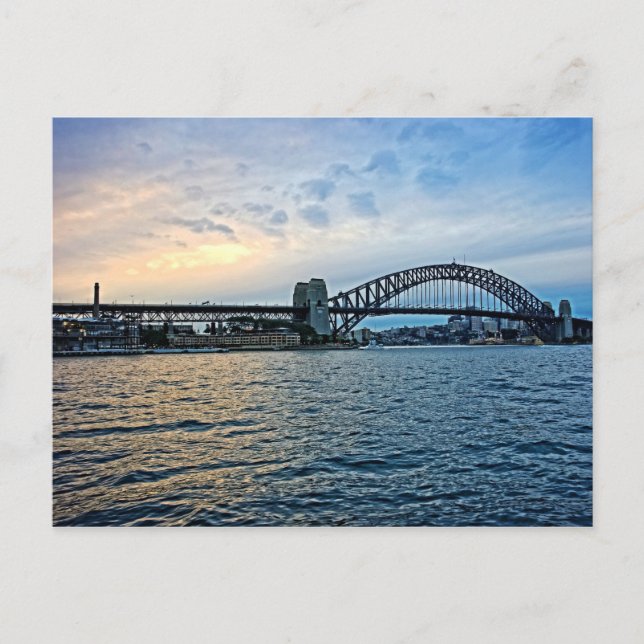 Sunset at the Sydney Harbour Bridge - Australia Postcard (Front)