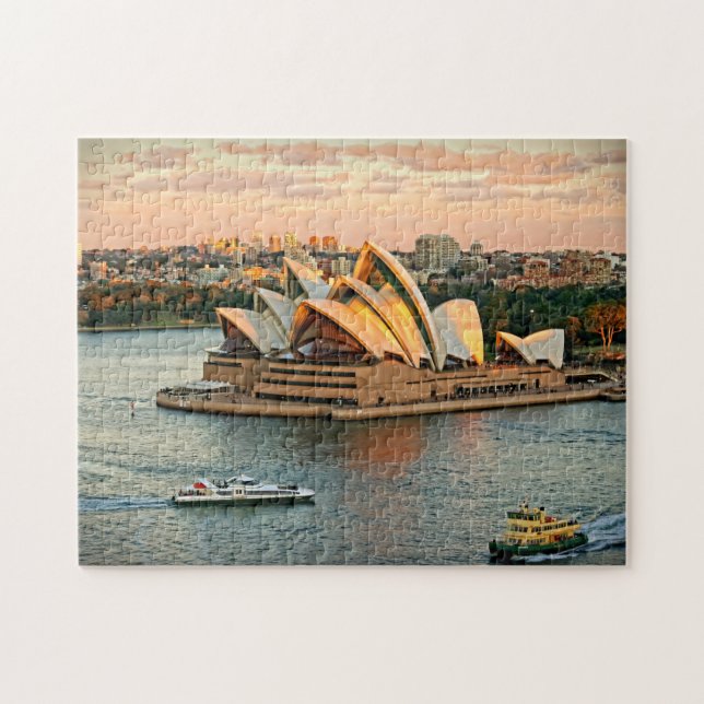 Sunset at the Sydney Opera House - 11x14 - 252 pc Jigsaw Puzzle (Horizontal)