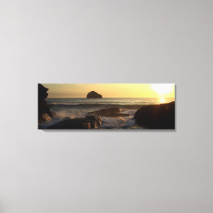 Sunset at Trebarwith Strand. Canvas Print