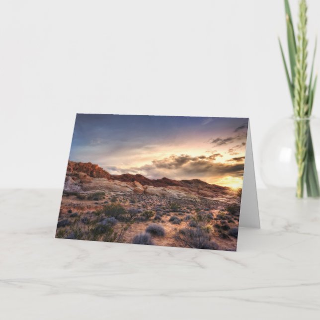 Sunset at Valley of Fire State Park | Nevada, USA Card (Front)