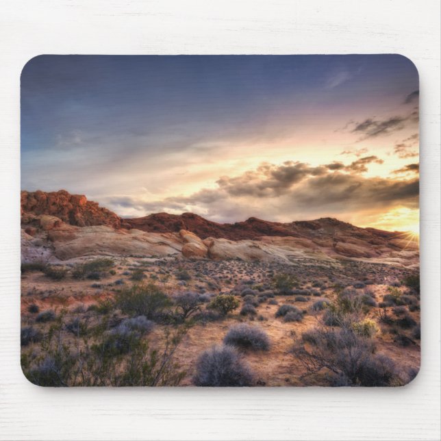 Sunset at Valley of Fire State Park | Nevada, USA Mouse Mat (Front)