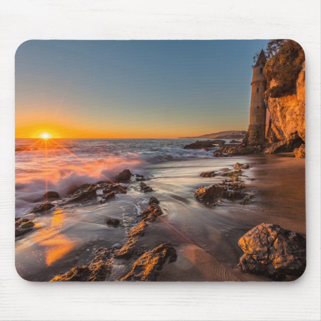 Sunset at Victoria Beach Mouse Mat (Front)