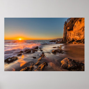 Sunset at Victoria Beach Poster