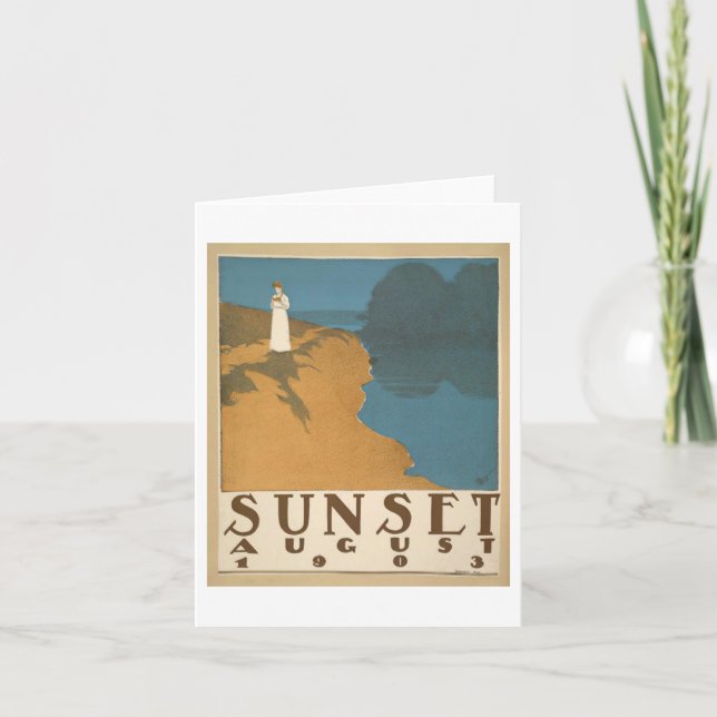 Sunset August 1903 notecard (Front)