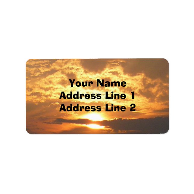 Sunset Avery Address Label (Front)