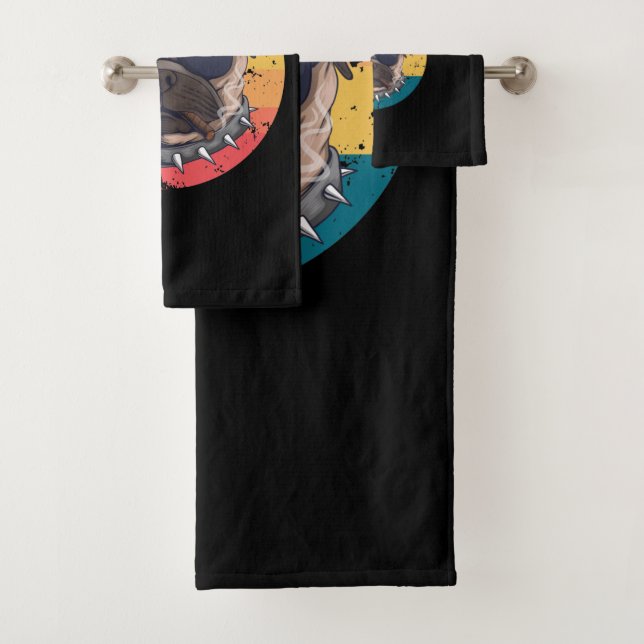 Sunset Bad Pug Bath Towel Set (Insitu)
