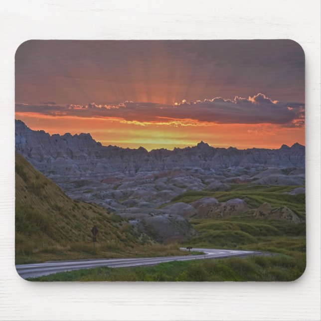 Sunset, Badlands National Park Mouse Mat (Front)