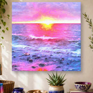 Sunset Banderas Bay Puerto Vallarta 0909 Art Canvas Print