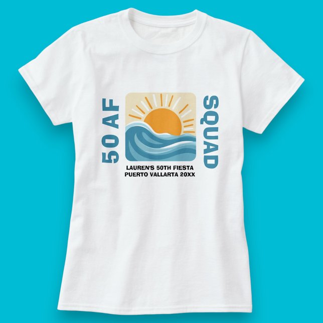 Sunset Beach 50 AF Crew Cute Birthday T-Shirt (Creator Uploaded)