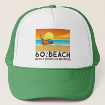Sunset Beach 60th 70th Birthday Crew Squad Trucker