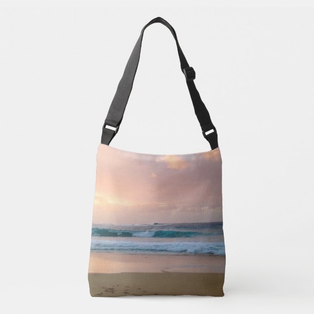 Sunset Beach and ocean  Crossbody Bag (Front)