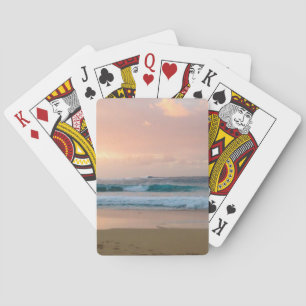 Sunset Beach and ocean  Playing Cards