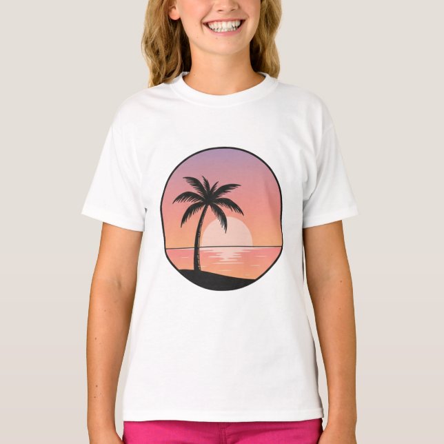 Sunset Beach Badge T-Shirt (Front)