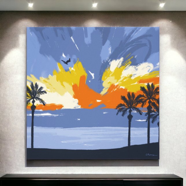 Sunset Beach by © Cathy Thompson Canvas Print (Creator Uploaded)