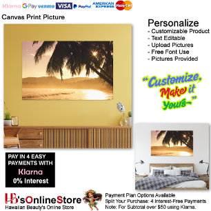 Sunset Beach Canvas Print Picture 11