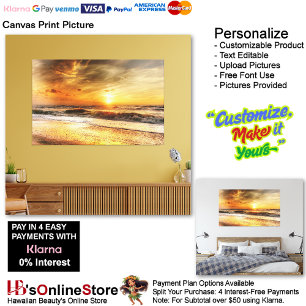 Sunset Beach Canvas Print Picture 18