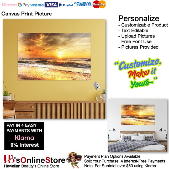 Sunset Beach Canvas Print Picture 18 (Sunset Beach Canvas Print Picture 18.)