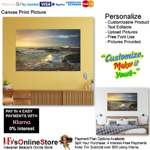 Sunset Beach Canvas Print Picture 22
