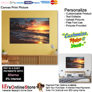 Sunset Beach Canvas Print Picture 3