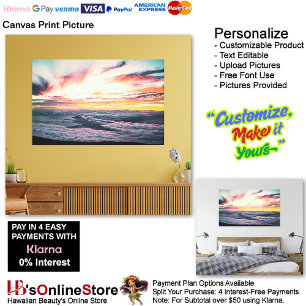 Sunset Beach Canvas Print Picture 39