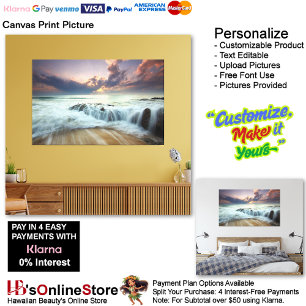 Sunset Beach Canvas Print Picture 40