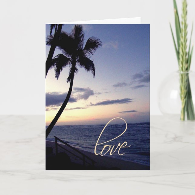 Sunset beach ... card (Front)