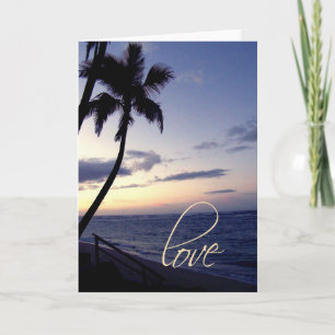 Sunset beach ... card