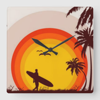 Sunset Beach Clock
