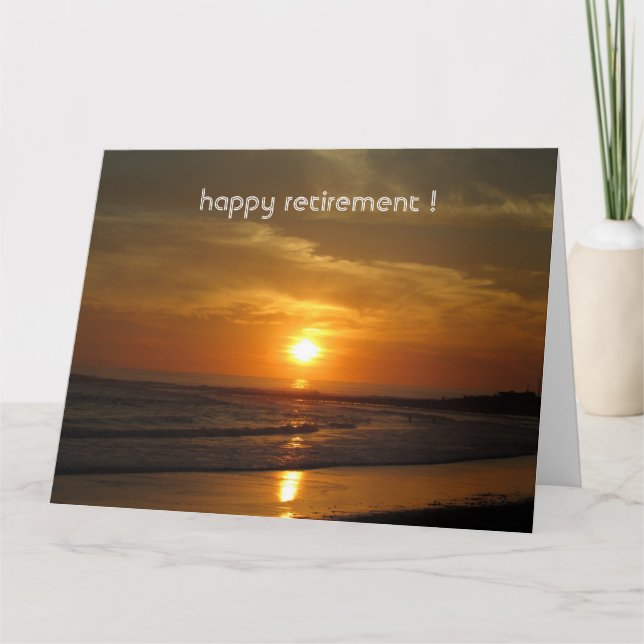 sunset beach colours big card (Front)