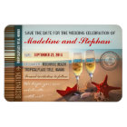 sunset beach destination save the date magnets