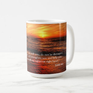 Sunset Beach Do Not Fear Isaiah 41:10 Coffee Mug