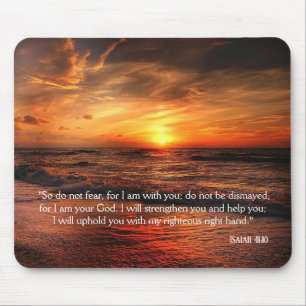 Sunset Beach Do Not Fear Isaiah 41:10 Mouse Mat