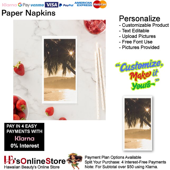 Sunset Beach Guest Towel Paper Napkins 11 (Sunset Beach Tables Kitchen Restaurant Decor Paper Guest Towels 11.)