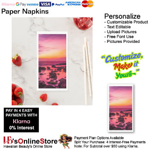 Sunset Beach Guest Towel Paper Napkins 42