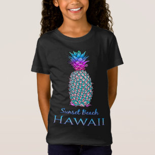 Sunset Beach Hawaii Summer Vacation Pineapple T-Shirt