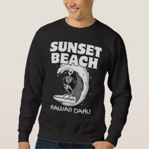 SUNSET BEACH HAWAII Surf Vintage Retro Surfing Sweatshirt