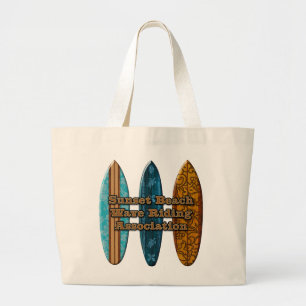 Sunset Beach Hawaiian Surfboards Wave Riders Totes