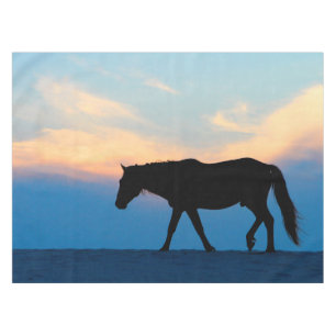 Sunset Beach Horse Tablecloth