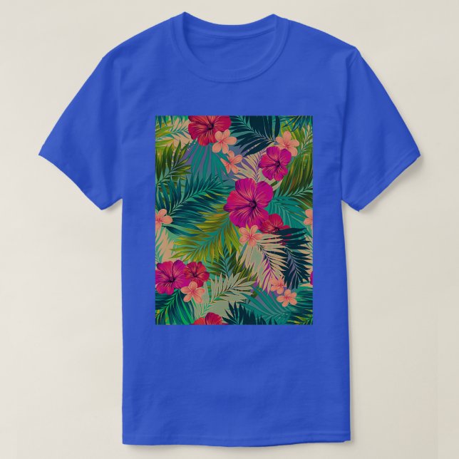 Sunset beach hot summer tropical pattern T-Shirt (Design Front)