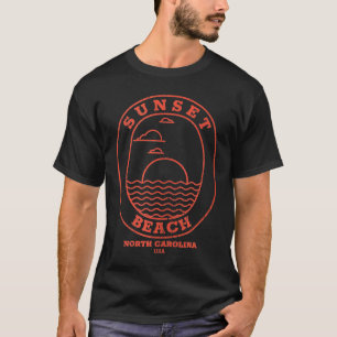 Sunset Beach NC Summertime Vacationing Oval Sunris T-Shirt