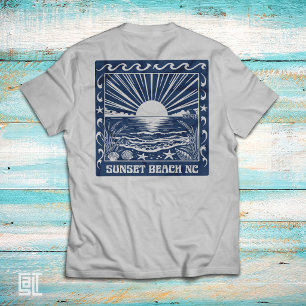 Sunset Beach NC Vintage Coastal Sunset T-Shirt
