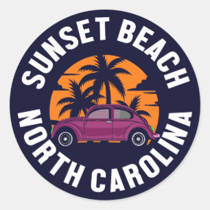 Sunset Beach,North Carolina Classic Round Sticker