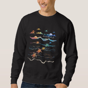 Sunset Beach North Carolina Sea Turtle Lover Beach Sweatshirt