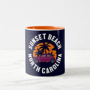 Sunset Beach,North Carolina Two-Tone Coffee Mug