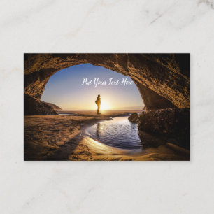 Sunset Beach NZ Wharariki Beach South Island N Business Card